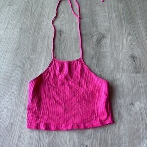 Pink Halter Neck Top